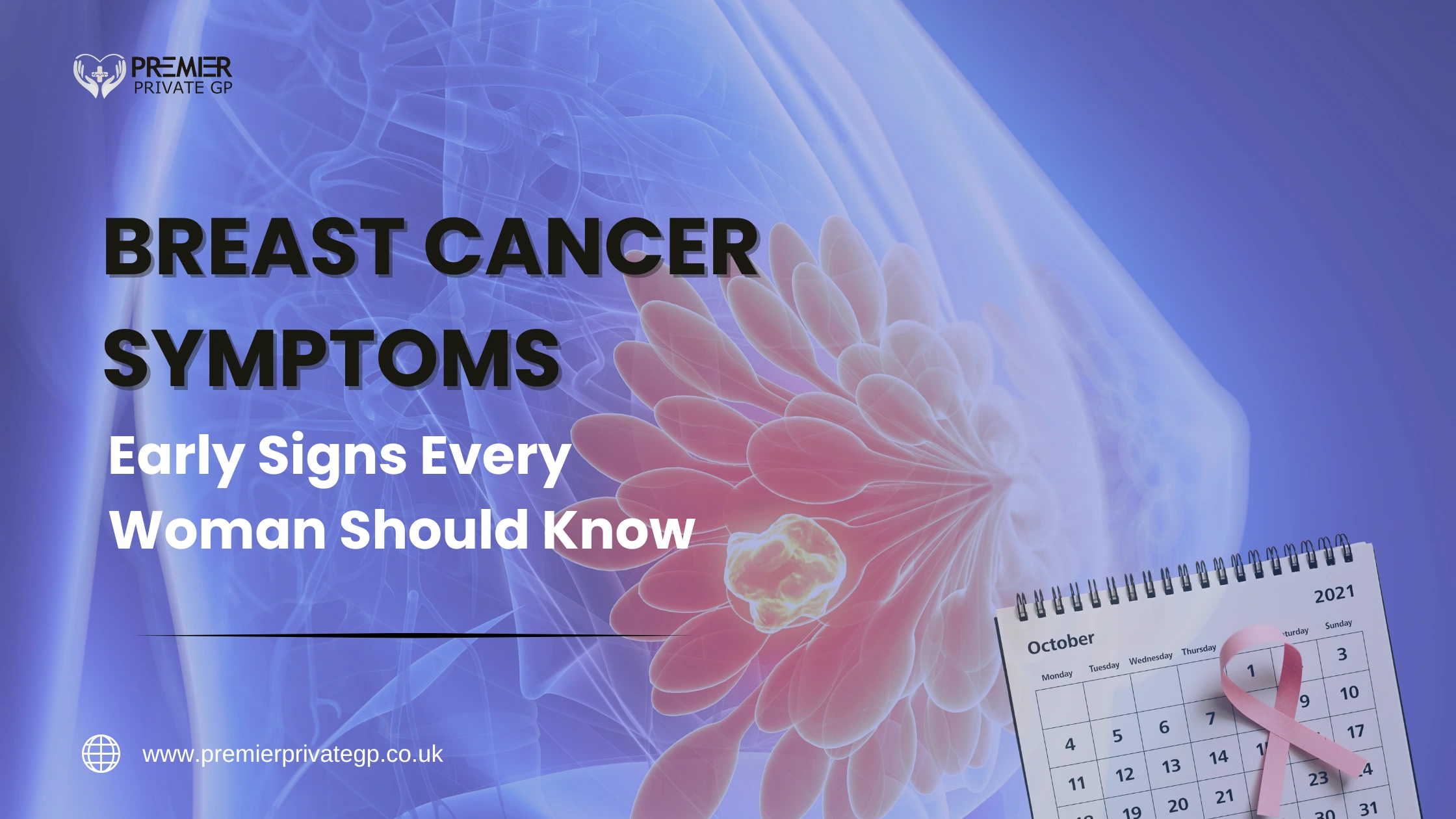 Breast cancer ribbon symbolising awareness and early detection