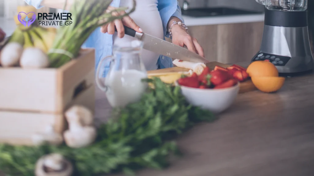 Healthy lifestyle with balanced diet and daily exercise to improve cholesterol levels naturally